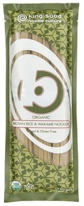 Pasta (Ris, fuldkornsnudler med Wakame-alger) glutenfri BIO 250 g - KING SOBA